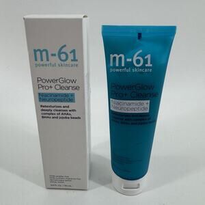 M-61 PowerGlow Pro+ Cleanse Niacinamide Neuropeptide AHA BHA 3.8 Oz Sealed NIB
